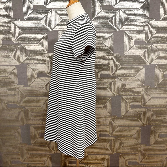 FREE PEOPLE BEACH Gray/White Striped Shift Dress - Picture 4 of 8
